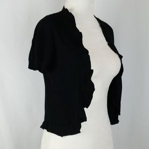 Dress Barn Black Sweater with Ruffles